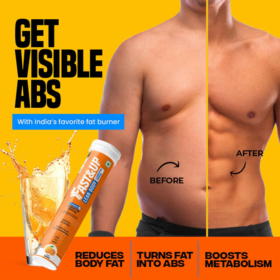 Fast&Up Fat Burner L-Carnitine Lean Body Orange Flavour Combo