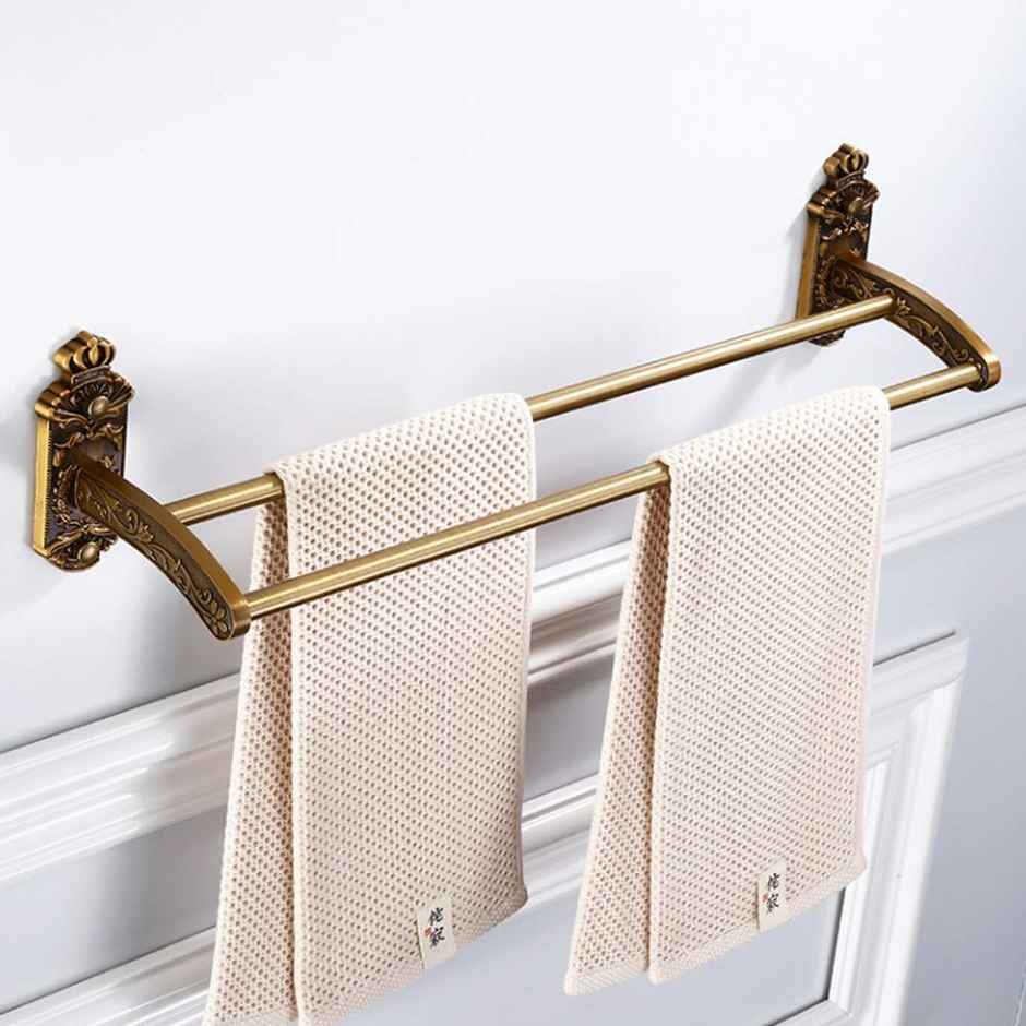 Plantex 24" Antique Aluminum Towel Rod for Bathroom