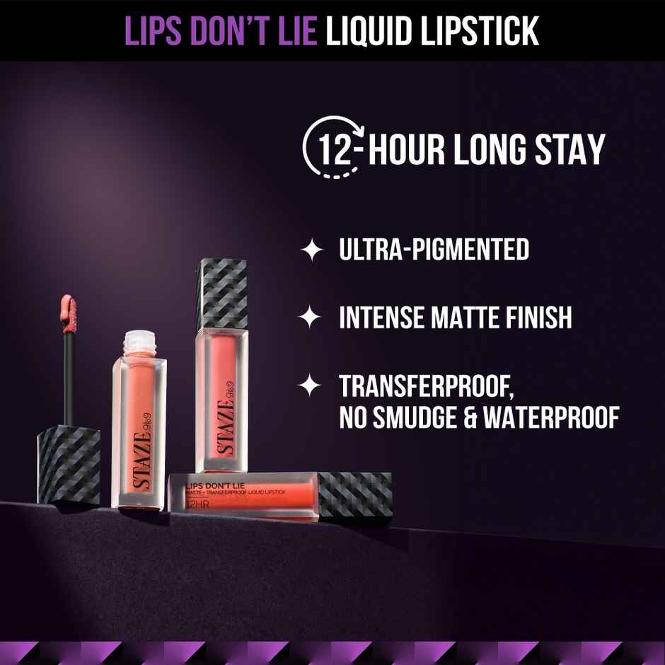 Staze Transfer Proof Matte Liquid Lipstick | 02 Pink Mood On