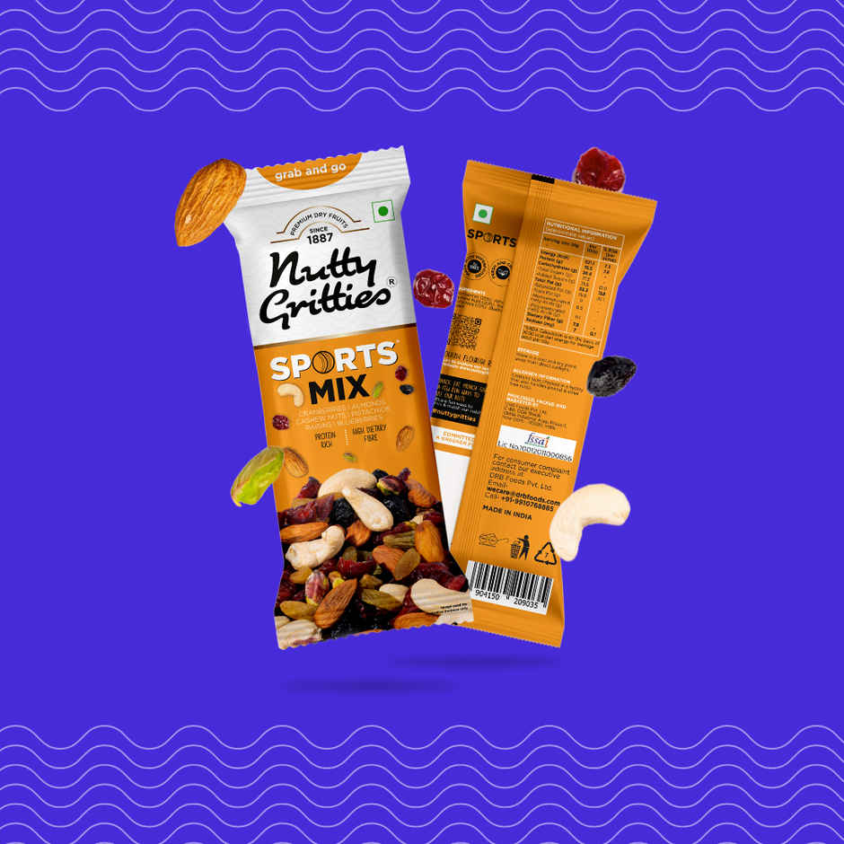 Nutty Gritties Premium Sports Mix - High Protein Snack