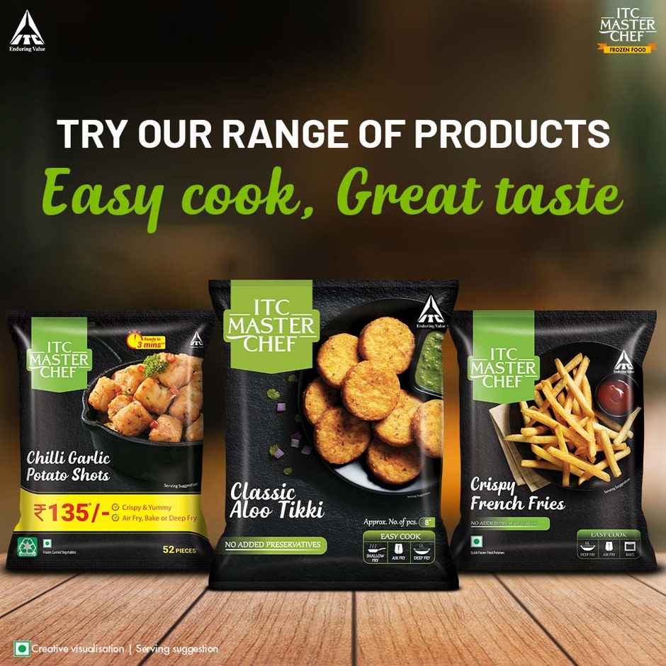 ITC Master Chef Classic Aloo Tikki | No Added Preservatives | 12 pieces