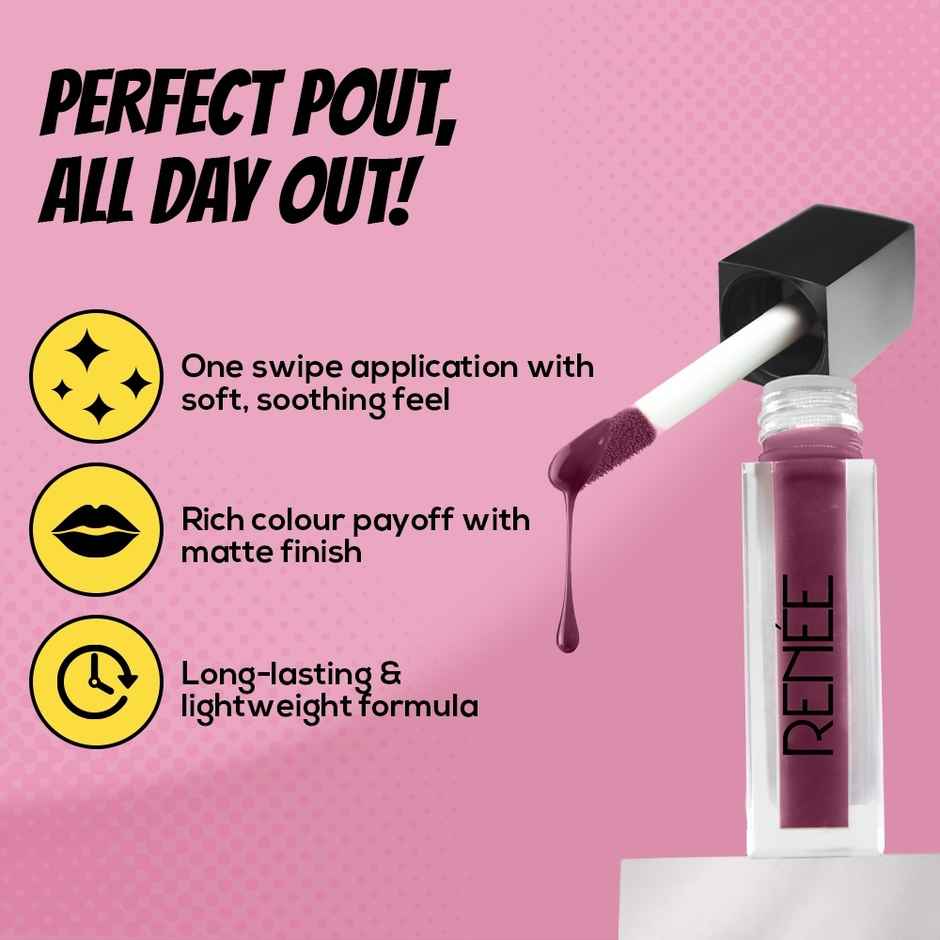 Renee Everyday Quick Stay Liquid Lipstick | 01 Wine Charm