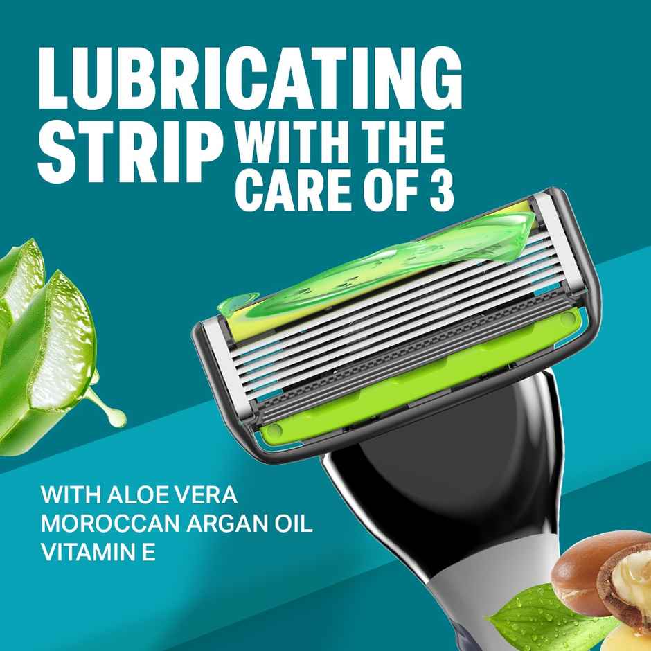 Bombay Shaving Company Sensiflo 6 Razor For Men With Aloe And Vit E Strip, 6-Blade Sensitive Razor