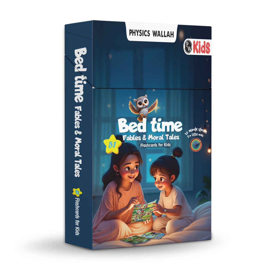 Physics Wallah PW Bedtime Fables and Moral Tales 51 Flashcards For Kids 3+ years