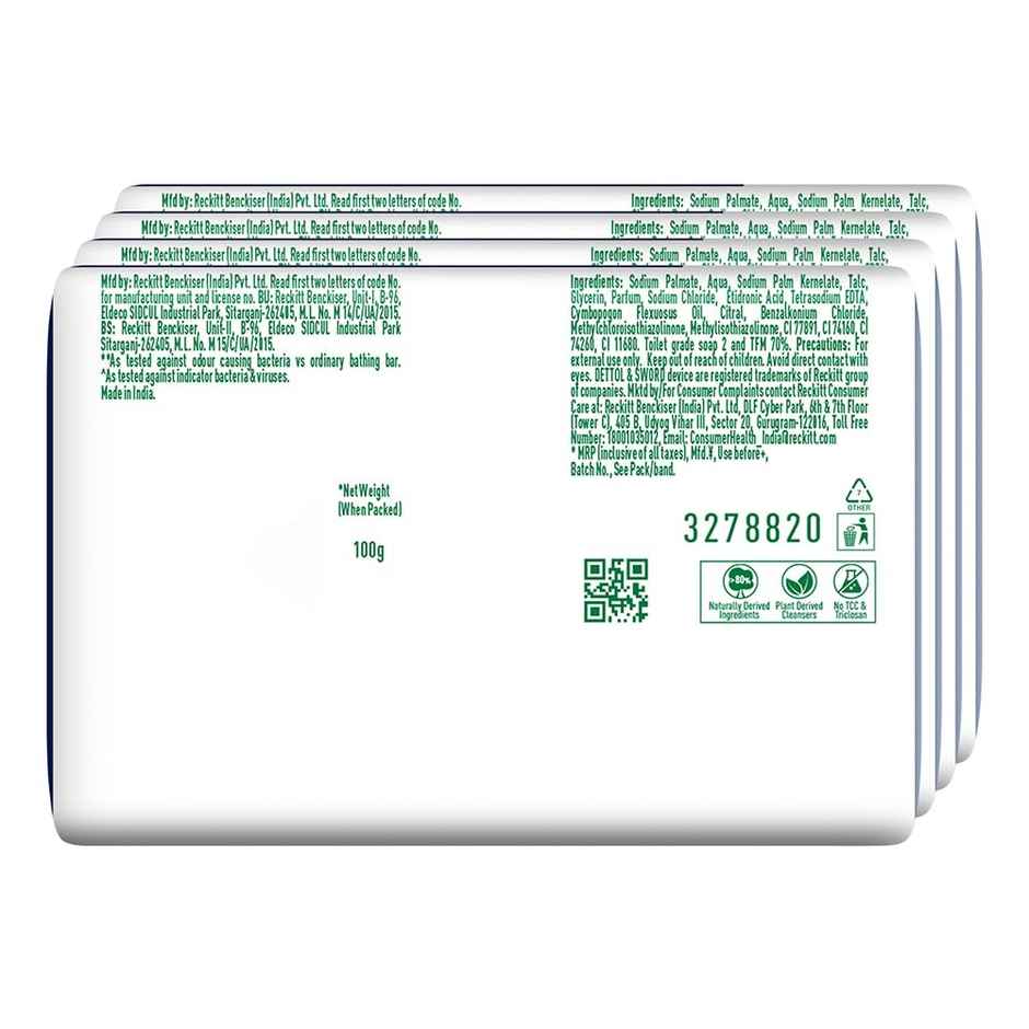 Dettol Cologne Fresh Bathing Soap Bar with 12hr Freshness