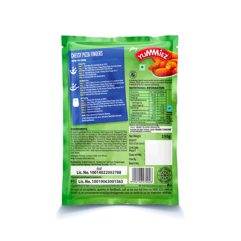 Godrej Yummiez Cheesy Pizza Fingers