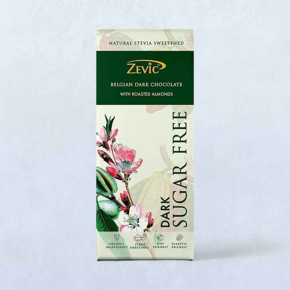 Zevic Roasted Almond Dark Belgian Chocolate
