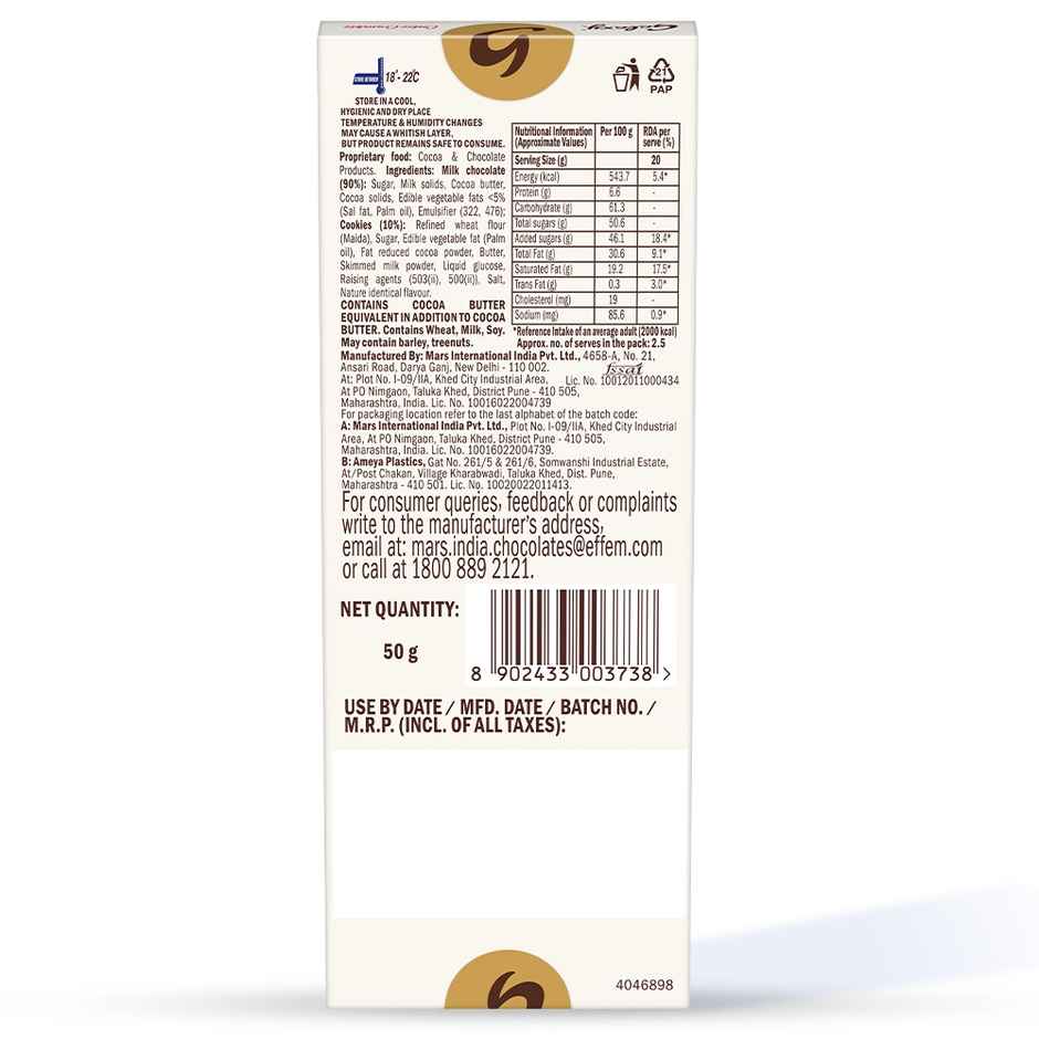 Galaxy Cookie Crumble Valentine Chocolate Bar for Gifting