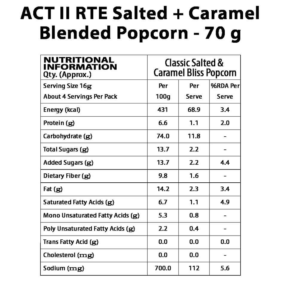 ACT II Ready to Eat Popcorn - Salted & Carmel Popcorn Combo  