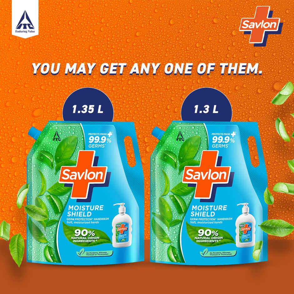 Savlon Moisture Shield Germ Protection Handwash Refill Pack | For Soft, Moisturized Hands