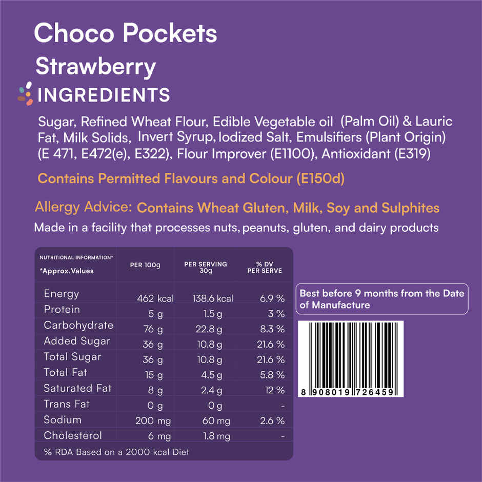 Choco Pockets- Strawberry Cream