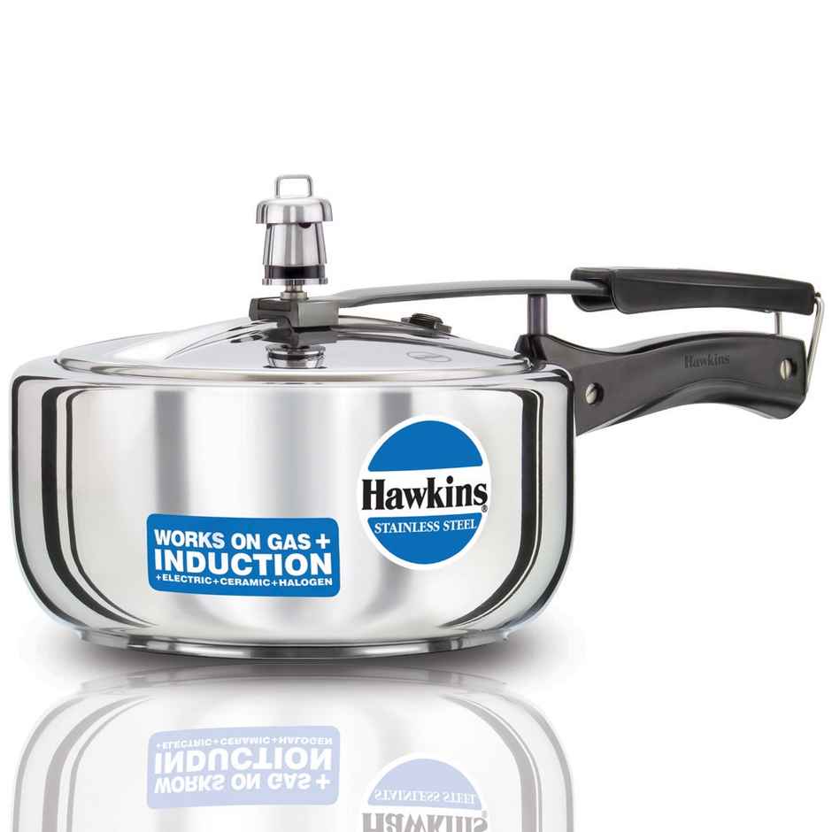 Hawkins 3 Litre Pressure Cooker Stainless Steel Inner Lid Design Pan Induction Cooker - Silver