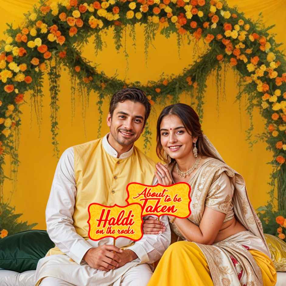 Haldi Props For Decoration | Pack Of 15 | Party Propz