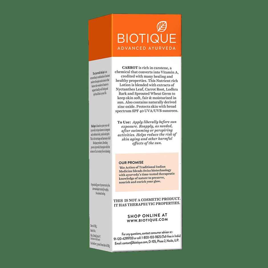 Biotique Sun Shield Carrot 40+Spf Sunscreen Lotion