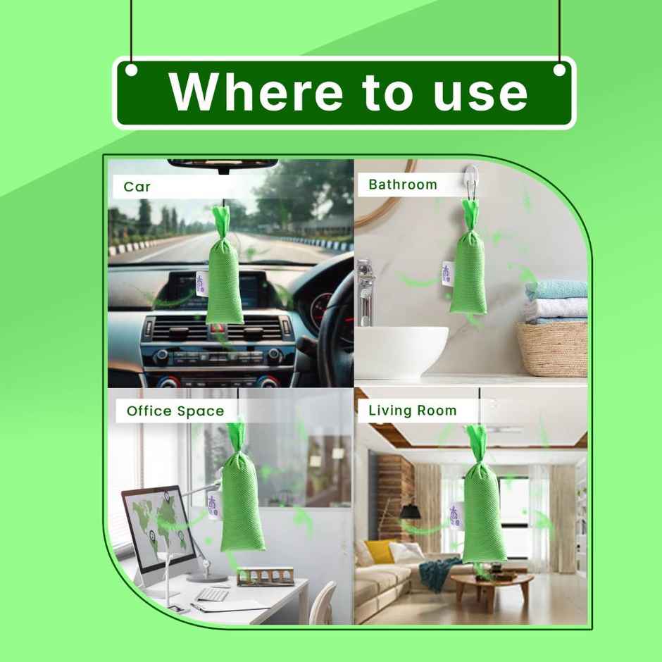 Thyme Camphor Pouch by Air Karpure | Car, Bathroom, Wardrobe & Room Freshener | From House of Cycle