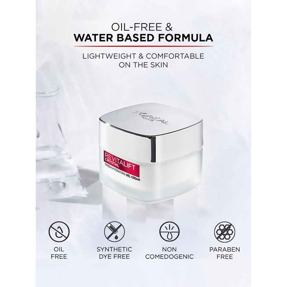 L'Oreal Paris Revitalift Crystal Fresh Hydrating Gel Cream OilFree Face Moisturizer