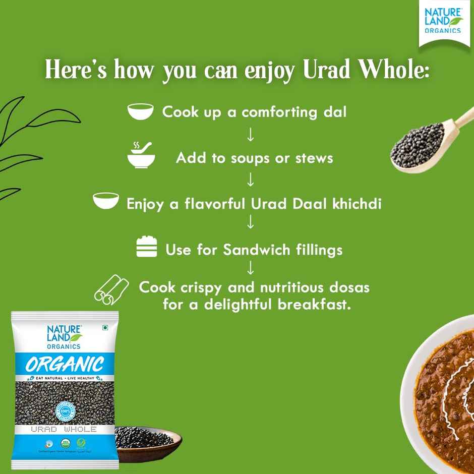 Natureland Organics Urad Whole