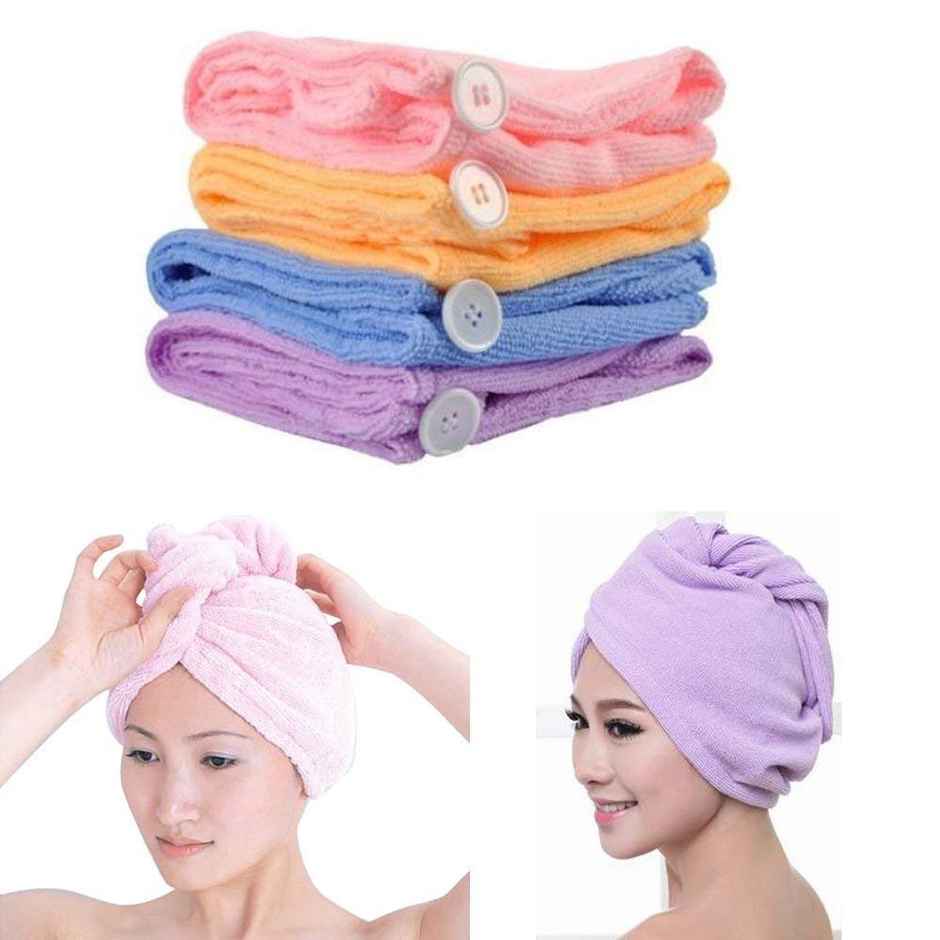 Bronson Professional Hair wrapper towel for quick hair drying with microfiber multicolor