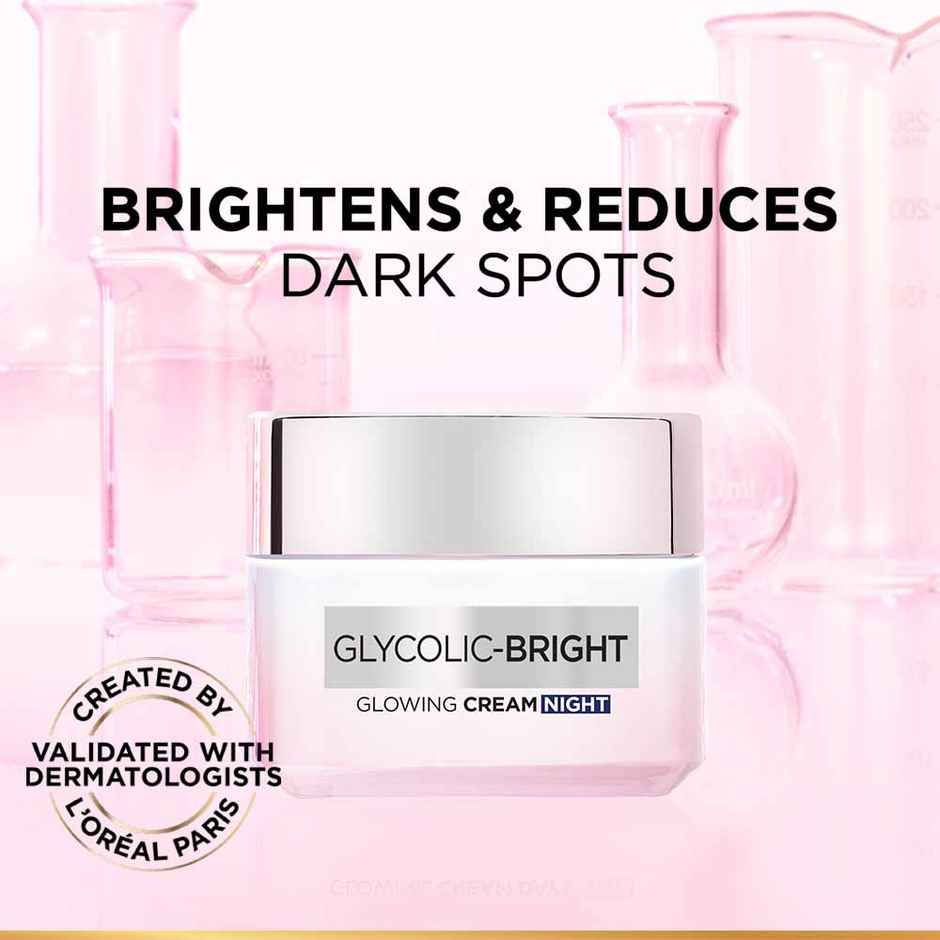 L'Oreal Paris Glycolic Bright Glowing Night Cream Overnight Cream With Glycolic Acid