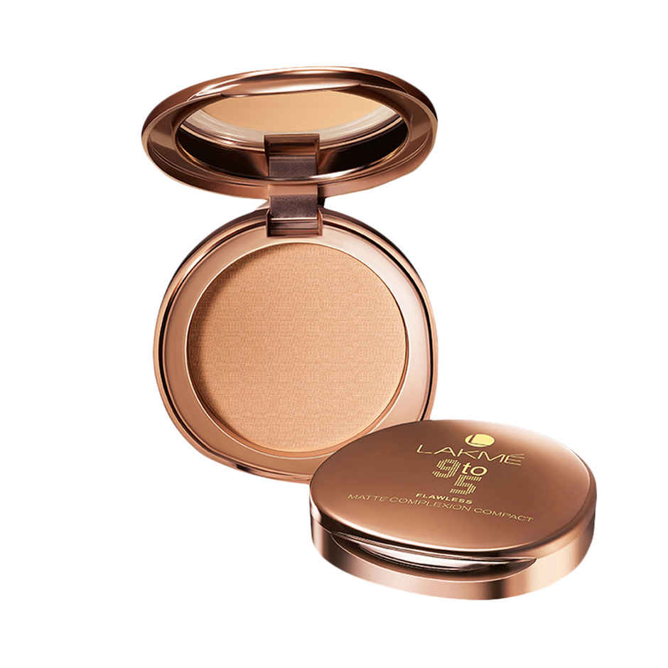 Lakme 9to5 Powerplay Matte Compact | Oil Control Formula | With Vitamin E | Melon