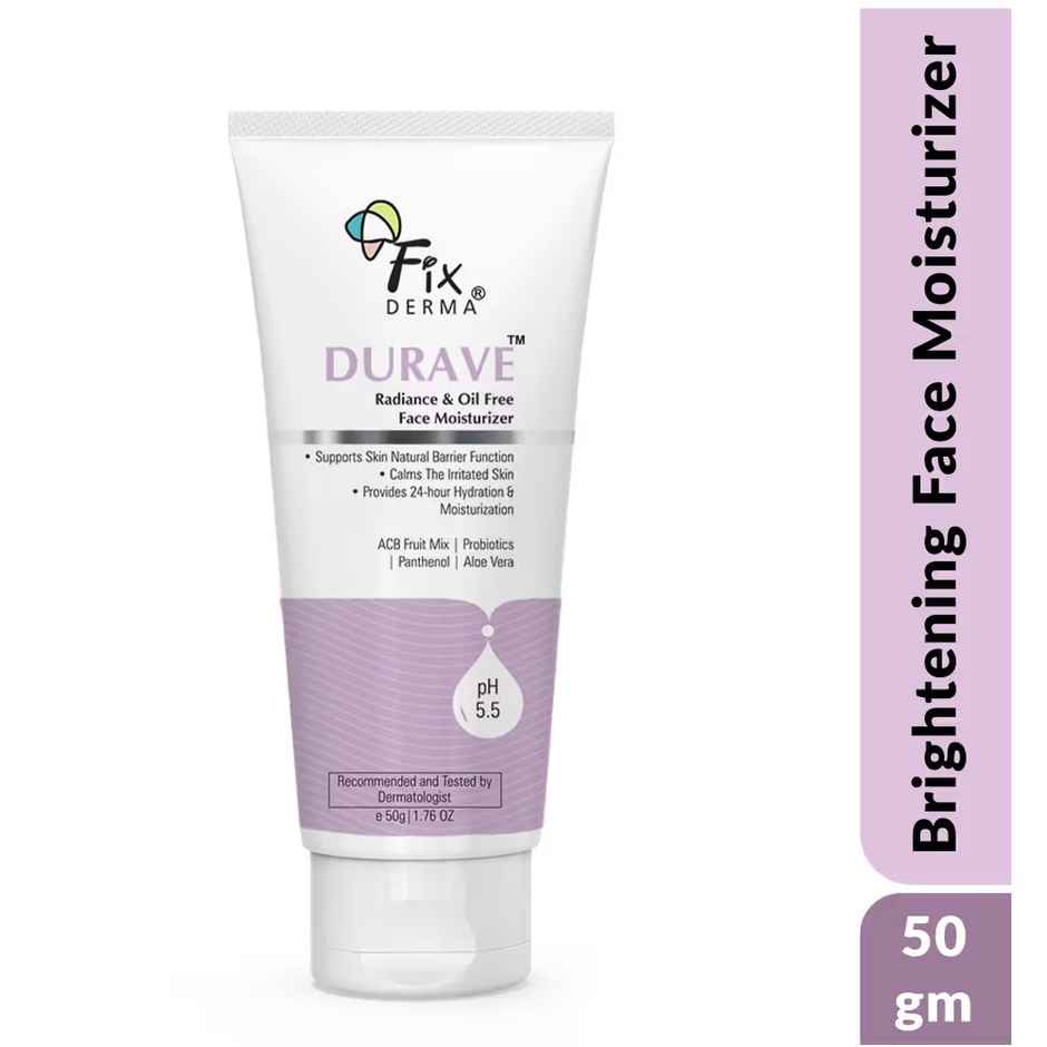 Fixderma Durave Radiance Moisturizer - Brightening & Oil-Free with Probiotics