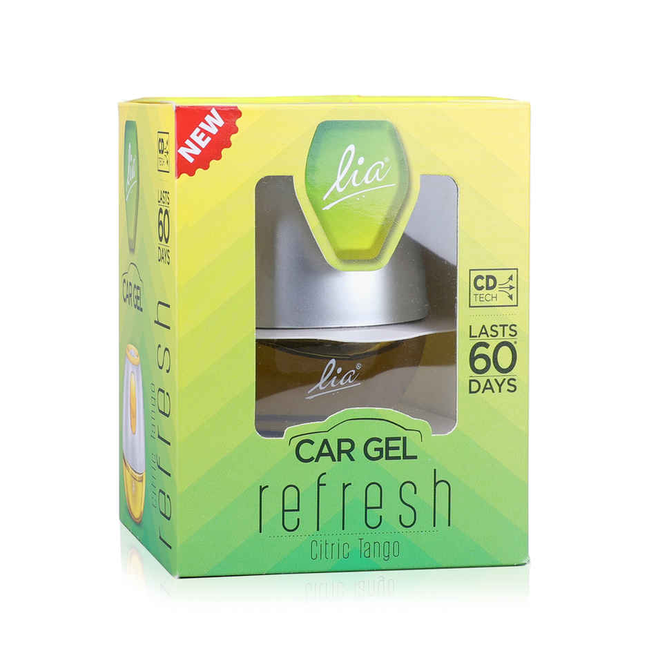 Lia Citric Tango Car Gel | Long Lasting Air Freshener for Car | From House of Cycle