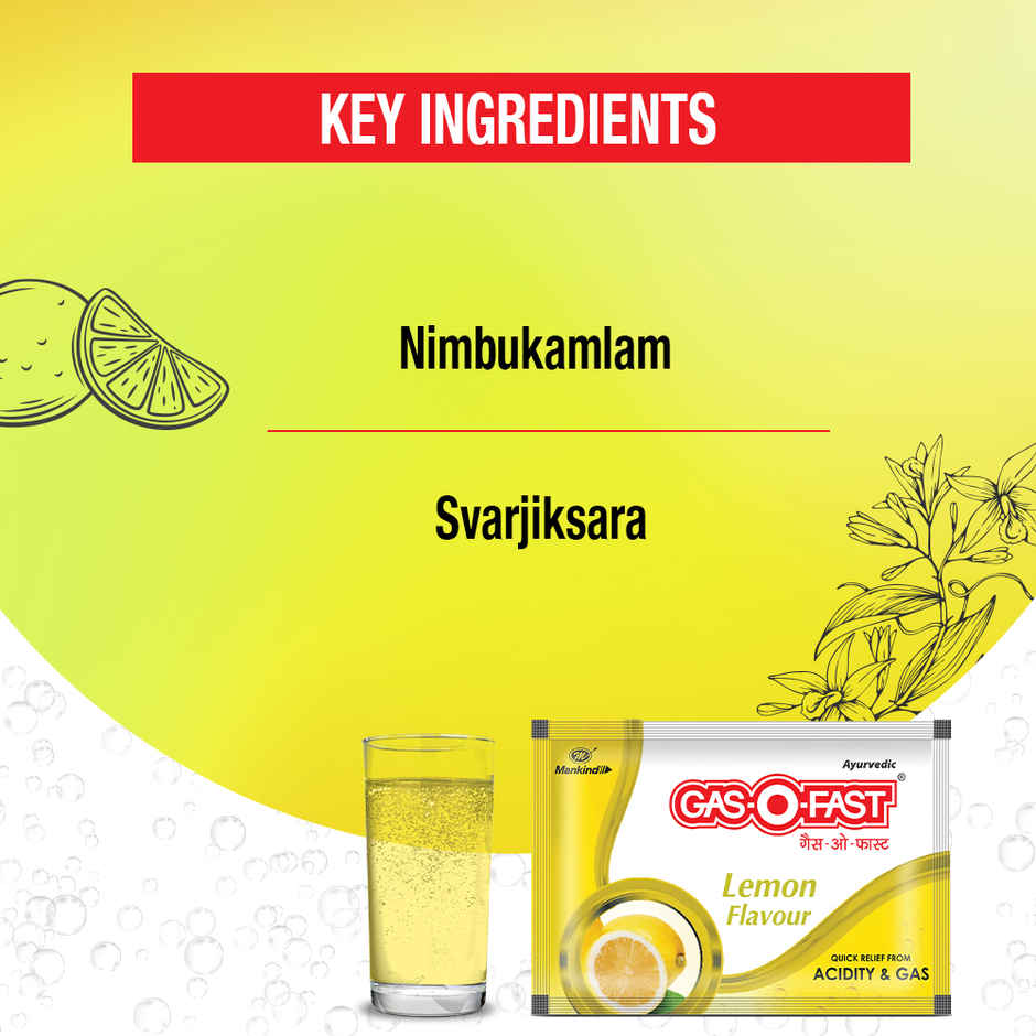 Gas-O-Fast Lemon Sachet
