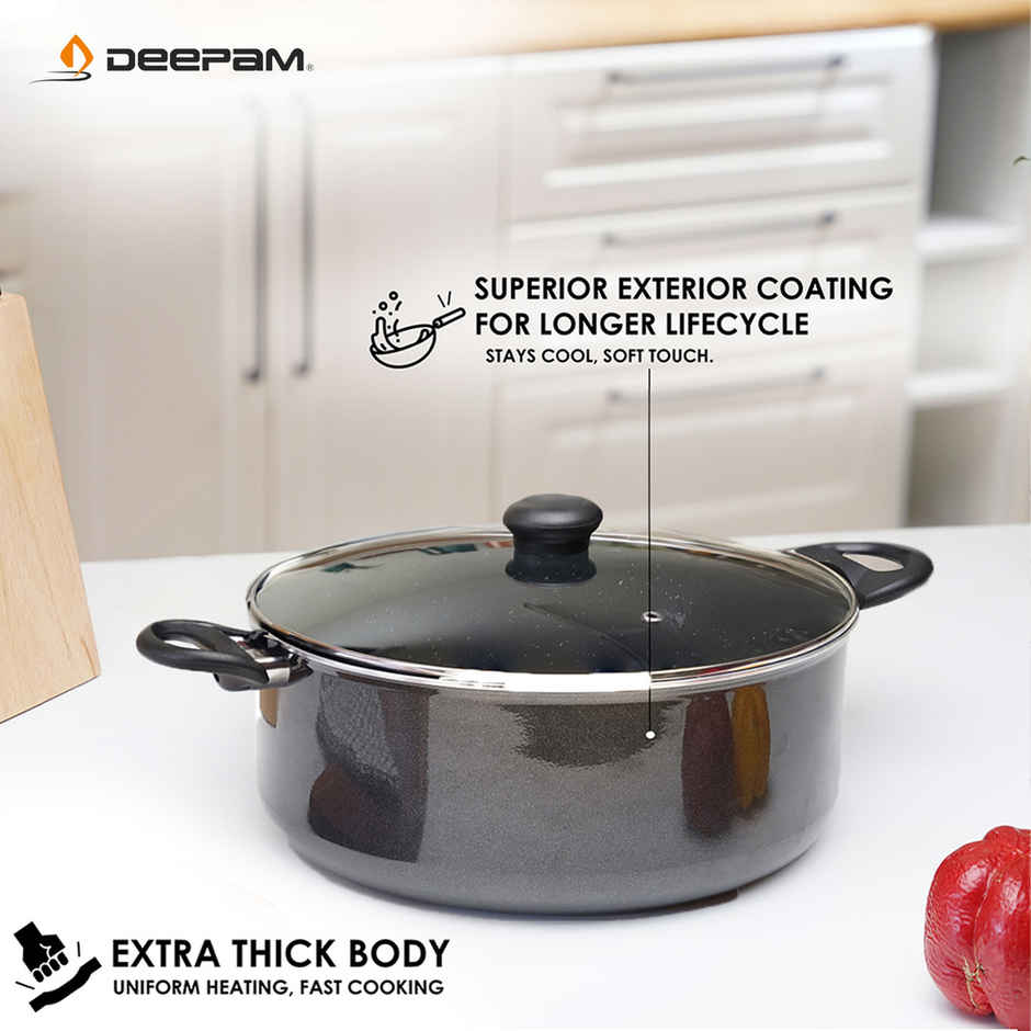 Deepam Glaze Casserole/ Biriyani Pot 4 Litre 24cm