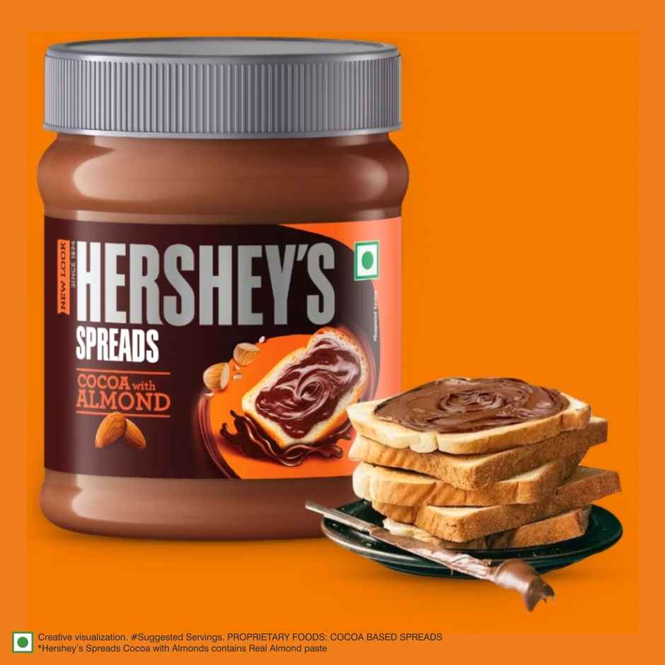 Hershey'S Spread - Cocoa With Almond Jar (150g) & Modern 100% Whole Wheat Bread (Zero Maida, No Trans Fat) (400g) Combo