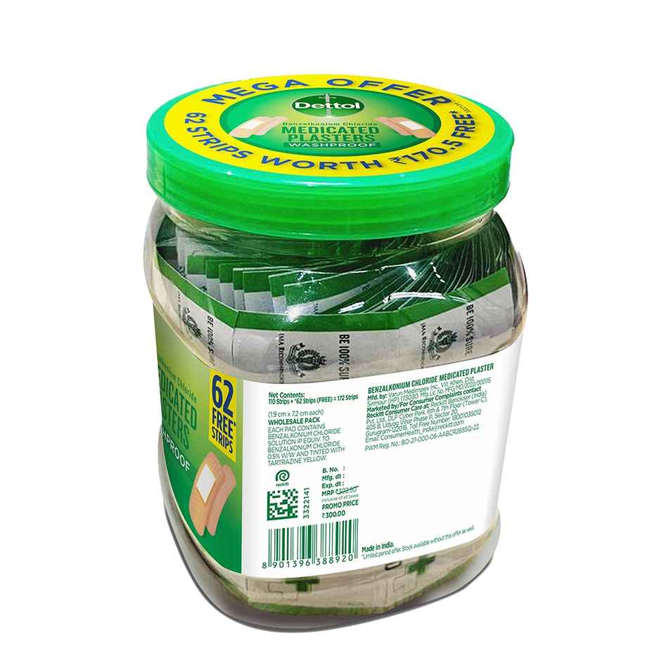 Dettol Medicated Waterproof Bandage And Plaster For First Aid