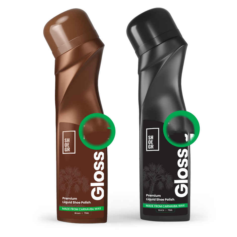 SHOEGR Premium Liquid Shoe Polish Combo | Black - Brown