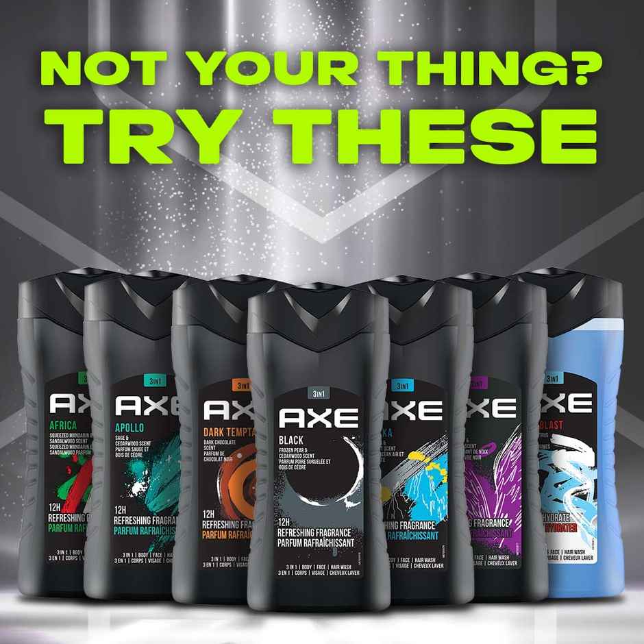 Axe Black 3-in-1 Body,Face & Hair Wash | For Men