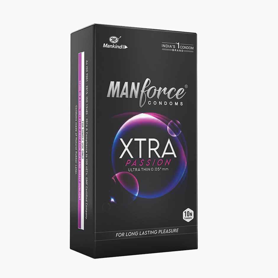 Manforce Xtra Passion Climax Delay Ultra Thin Condom (1pc) & Manforce Xtra Pleasure Climax Delay Dotted Condom (1pc) Combo