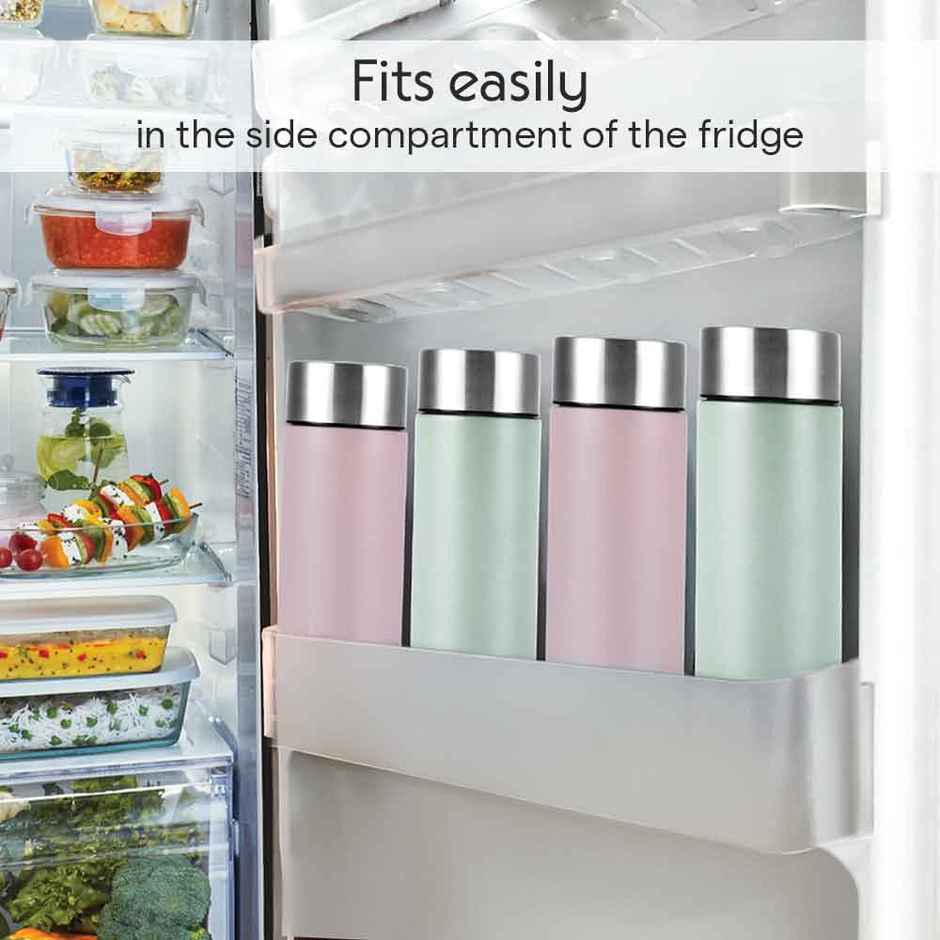 Borosil Coolsip BIS Approved Single Wall Stainless Steel Water Bottle | Mint | 1 L