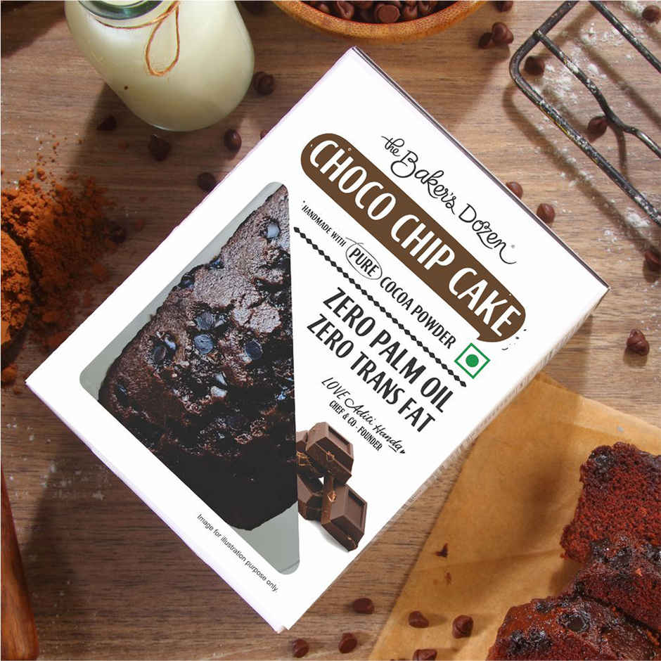 The Baker's Dozen Choco Chip Cake |Eggless Cake | Chocolate Cake | Tea Cake | Made with Cocoa Powder