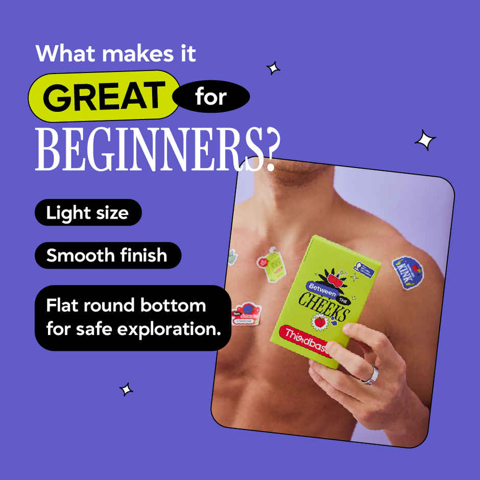 Thirdbase Between the Cheeks Beginner-Friendly Plug (Small) Non-Vibrating Personal Massager