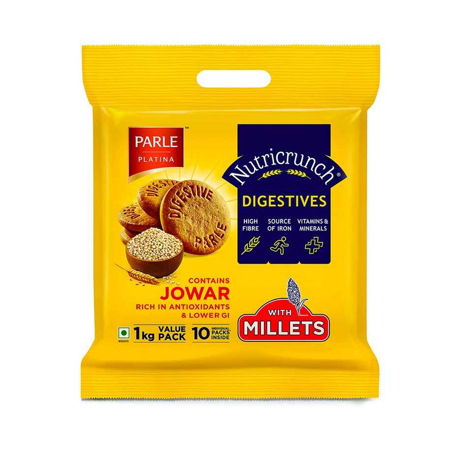 Parle Classic Jowar Digestive Biscuit | Cholesterol-free, Maida-freeand Trans Fat-free Combo