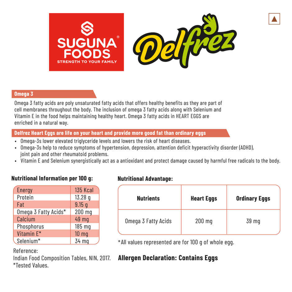 Suguna Delfrez Heart Eggs - Omega3