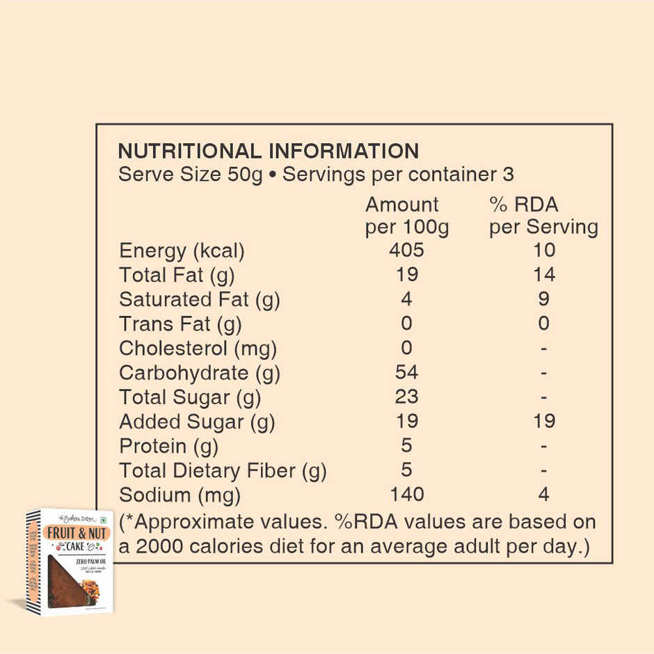 The Baker's Dozen Fruit & Nut Cake |Fruit Cake |Eggless Cake | Tea Cake | Zero Palm Oil
