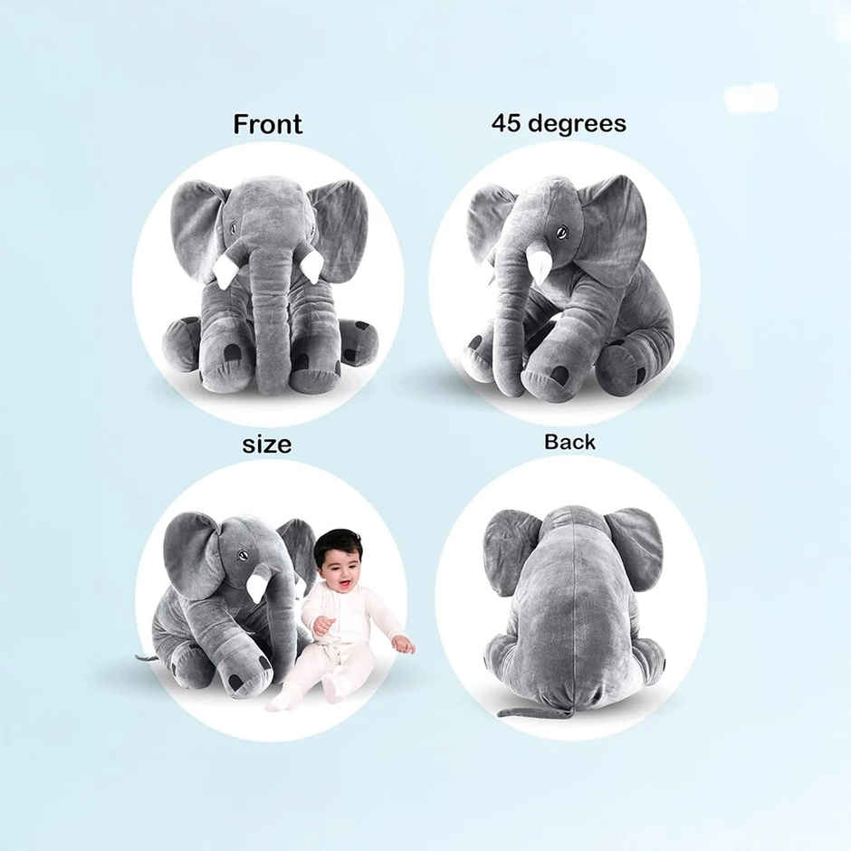 Fablue Big Size Stuffed Elephant Animal Soft Toy For Kids - Soft Plush Hugging Soft Toy - 60 cm