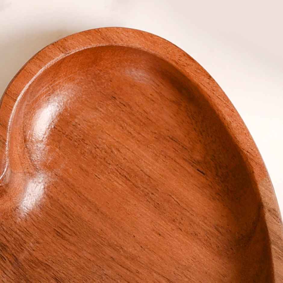 Nestasia Acacia Wood Heart Dessert Plate | 6 in