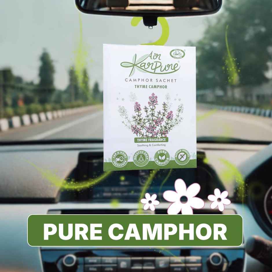 Thyme Camphor Sachet by Air Karpure | Car, Bathroom, Wardrobe & Room Freshener |From House of Cycle