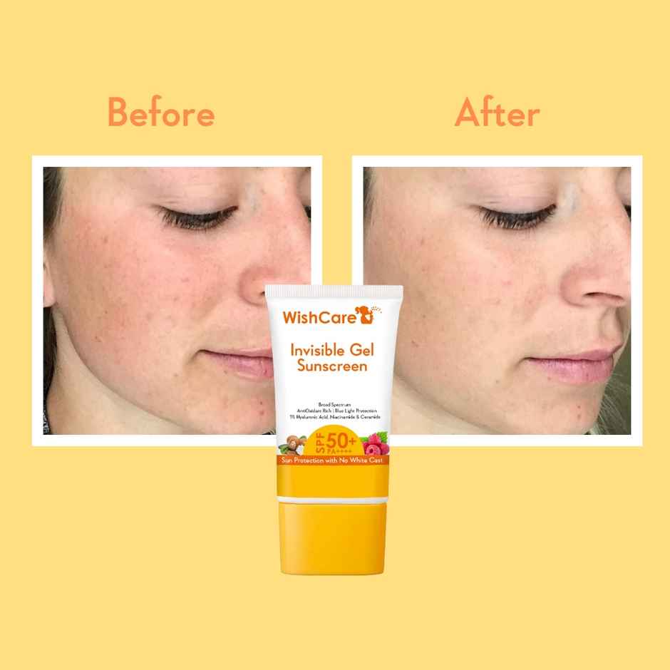 Wishcare Invisible Gel Sunscreen SPF 50+ PA++++ - Broad Spectrum Protection With No White Cast