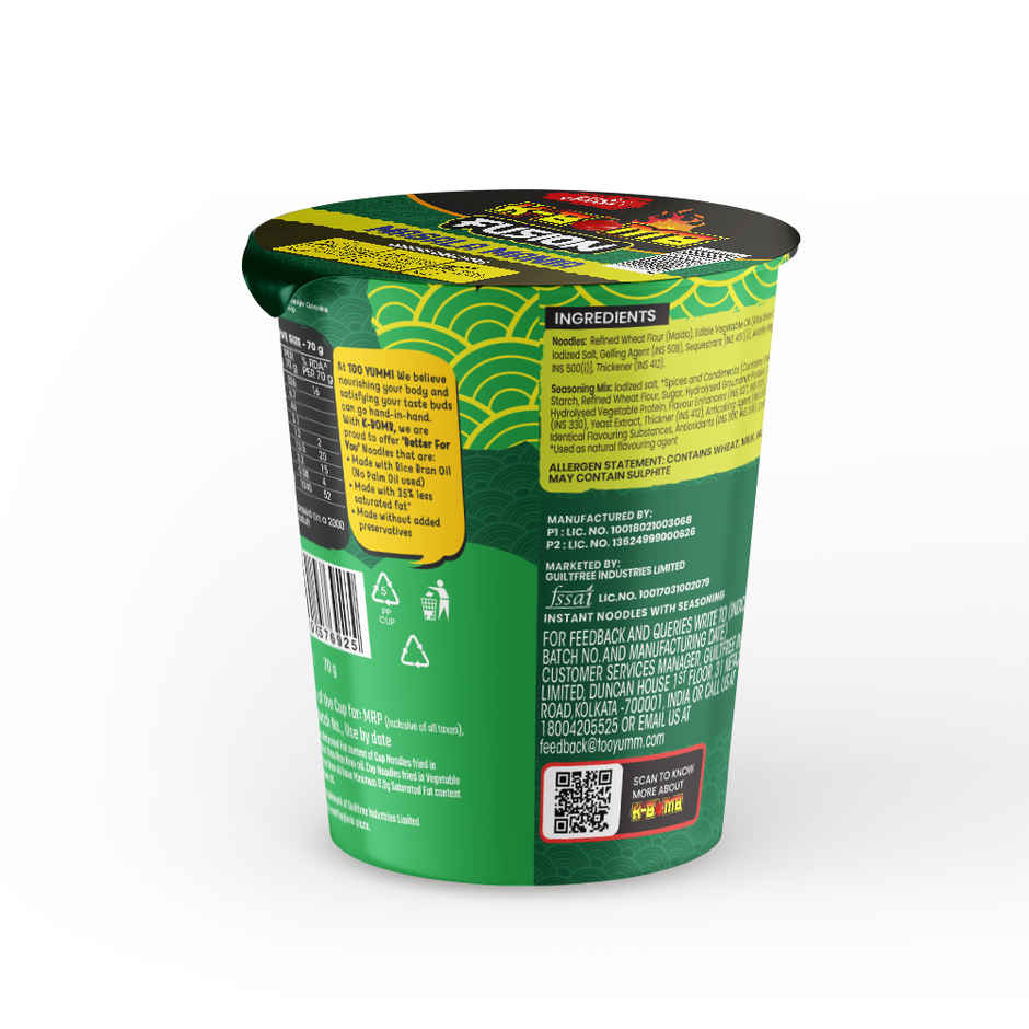 Too Yumm! K-Bomb Fusion Masala | Ready To Cook Instant Cup Noodles