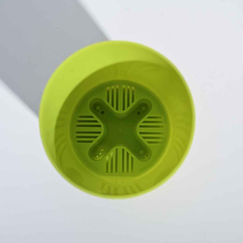 Ugaoo Krish Self Watering Round Pots - 4 Inch | Set of 3 | Green, Yellow, Brown