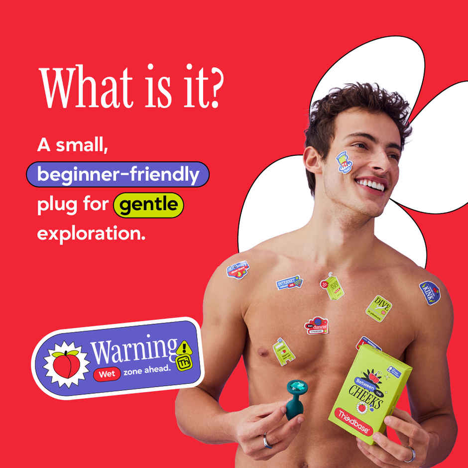 Thirdbase Between the Cheeks Beginner-Friendly Plug (Small) Non-Vibrating Personal Massager