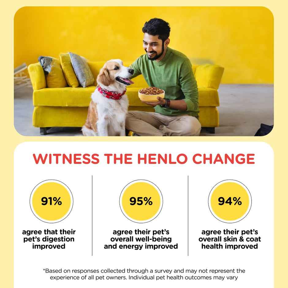 Henlo Chicken & Vegetable Baked Dry Dog Food for Adult Dogs| Pet food | Kibble| Adult Dog Food