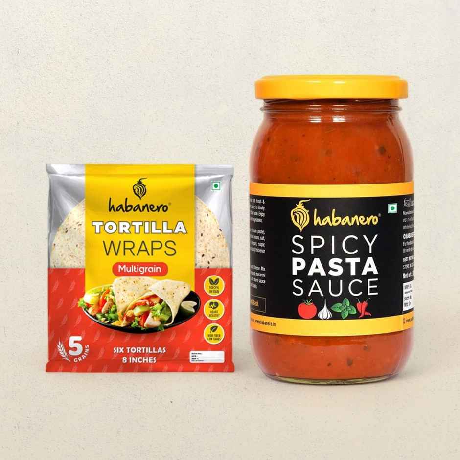 Habanero Multigrain Tortilla Wrap(330gms) & Habanero Spicy Patsa Sauce(385gms) Combo