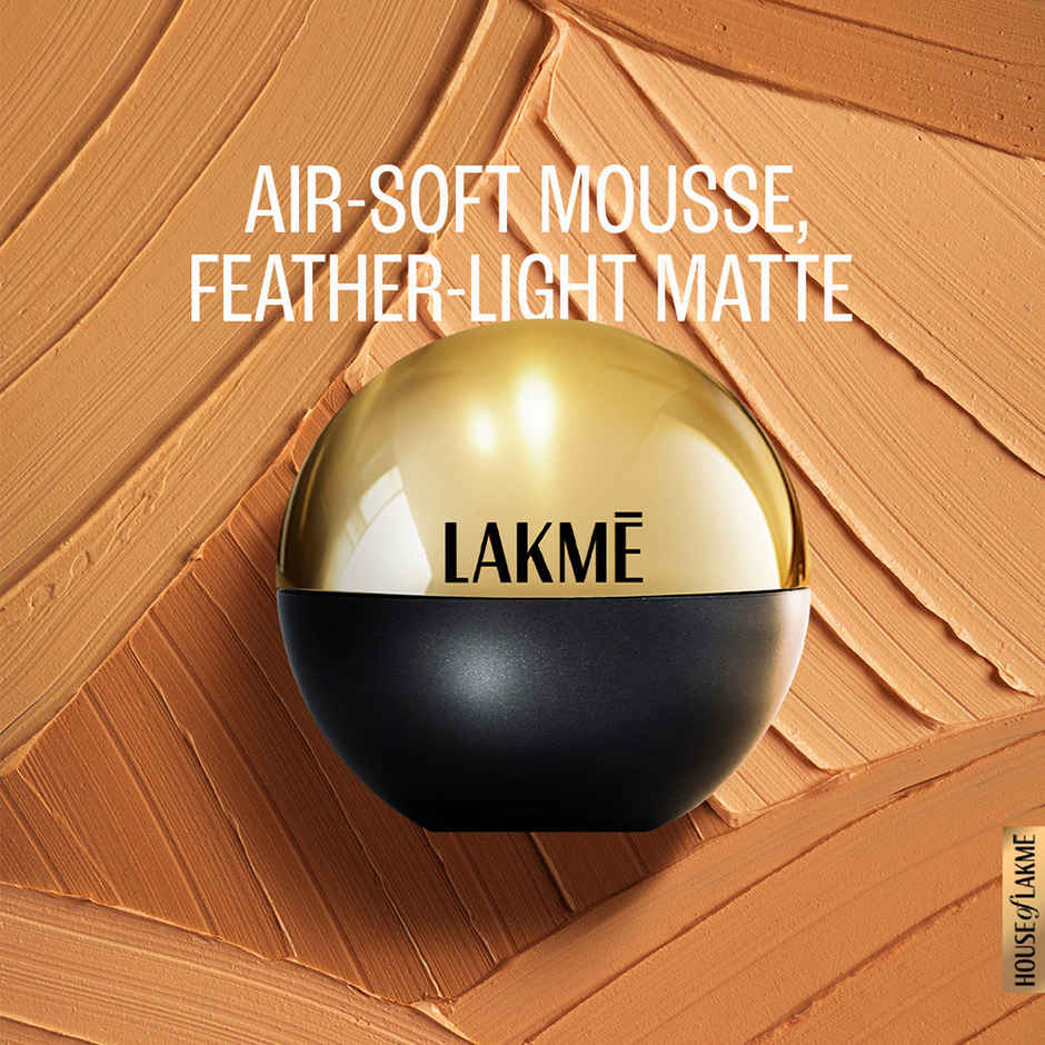 Lakme Xtraordin-airy Mattereal Mousse Foundation, Matte Finish,Has SPF8, 05 Beige Honey