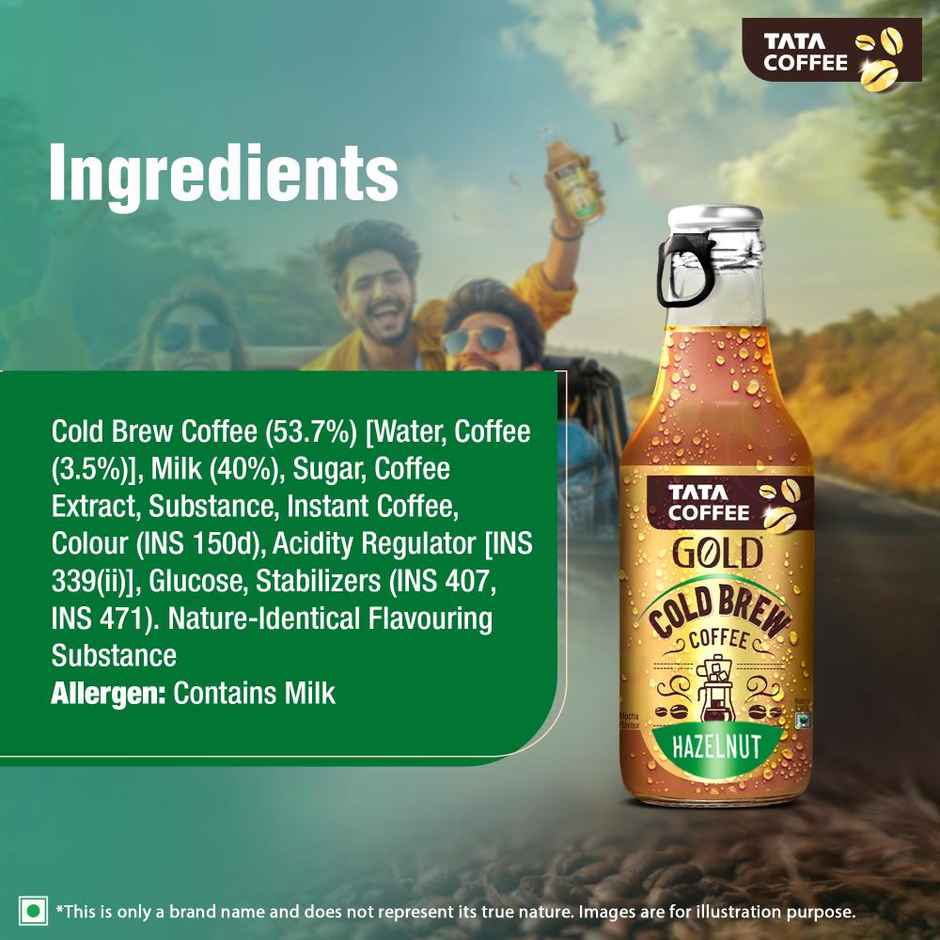 Tata Cold Brew Coffee, Hazelnut Iced Coffee, Rich & Creamy, Ready to Drink